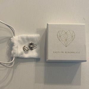 Caitlin Minimalist Small Silver Huggies